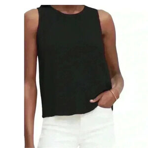 Banana Republic Cropped Ecovero Button Back Top